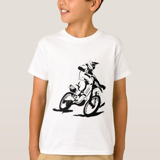 Simple Motorcross Bike en Rider T-shirt (Voorkant)