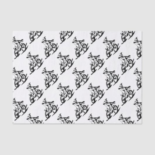 Simple Motorcross Bike en Rider Tissuepapier (Voorkant)