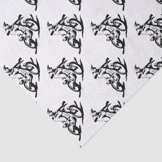 Simple Motorcross Bike en Rider Tissuepapier (Detail)