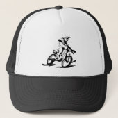 Simple Motorcross Bike en Rider Trucker Pet (Voorkant)