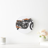 Simple Motorcycle - Cafe Racer 750 Drawing Ronde Klok (Huis)
