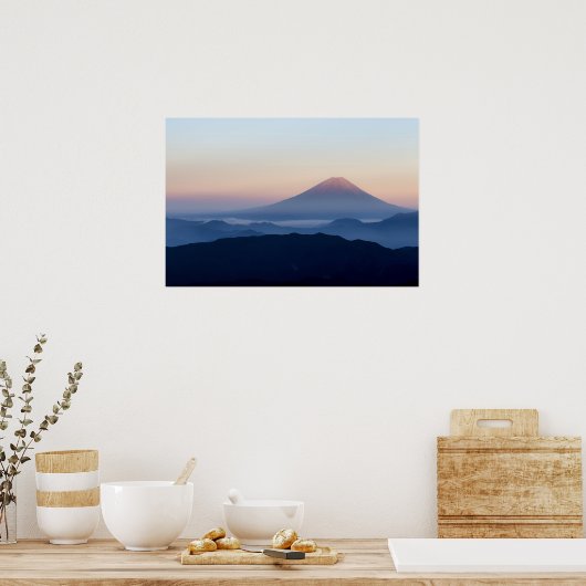 Simple Mount Fuji, Japan Art | Poster (Keuken)