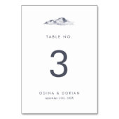 Simple Mountain Table Number Kaart (Voorkant)