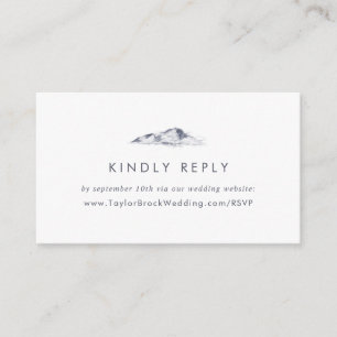 Simple Mountain Wedding Website RSVP Informatiekaartje