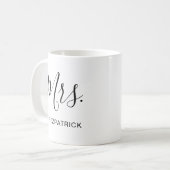 Simple Mrs Last Name Pas getrouwd Bride Wedding Koffiemok (Voorkant links)