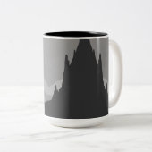 Simple mug with gray mountain landscape tweekleurige koffiemok (Voorkant rechts)