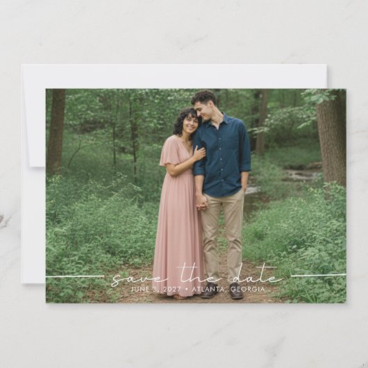 Simple Multi Photo Wedding Save The Date (Voorkant)