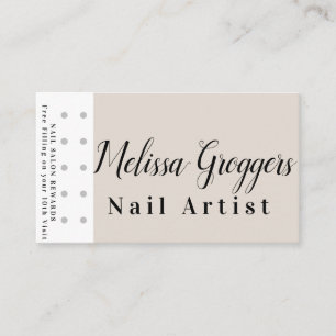 Simple Nail Artist Beloon Loyaliteit Visitekaartje