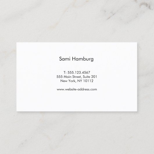 Simple Name Calligraphy Font Networking card Visitekaartje (Achterkant)