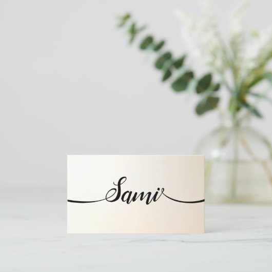 Simple Name Calligraphy Font Networking card Visitekaartje (Staand voorkant)