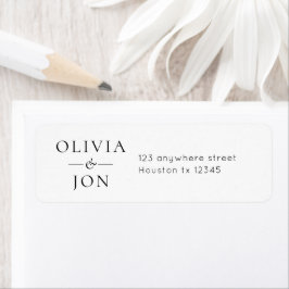 Simple Names and return address Wedding Etiket