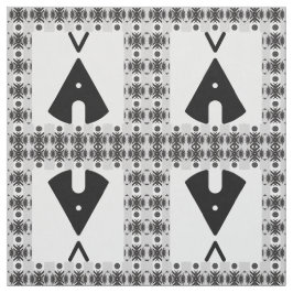 Simple Native American Tipi Black Stof