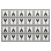 Simple Native American Tipi Black Stof (Fat Quarter)