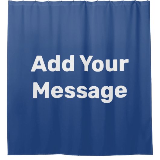 Simple Navy and White Voeg bericht tekst Sjabloon  Douchegordijn (Voorkant)