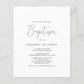Simple Navy Blue | Baptisme-uitnodiging Flyer (Voorkant)