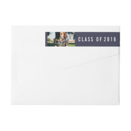 Simple Navy Blue Class of 2016 Afstuderen Foto
