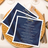 Simple Navy Blue & Gold Wedding Trendy Fun Facts   Servet