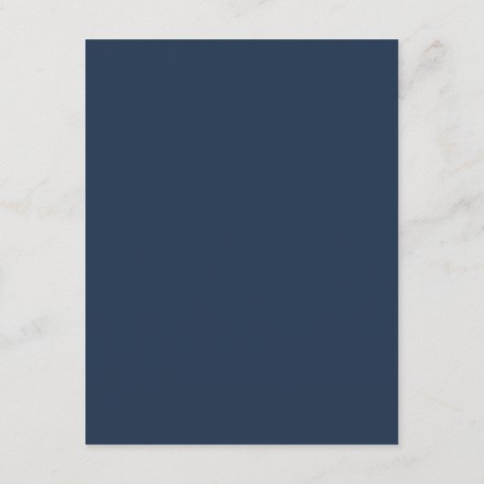 Simple Navy Blue Informatiekaartje (Achterkant)