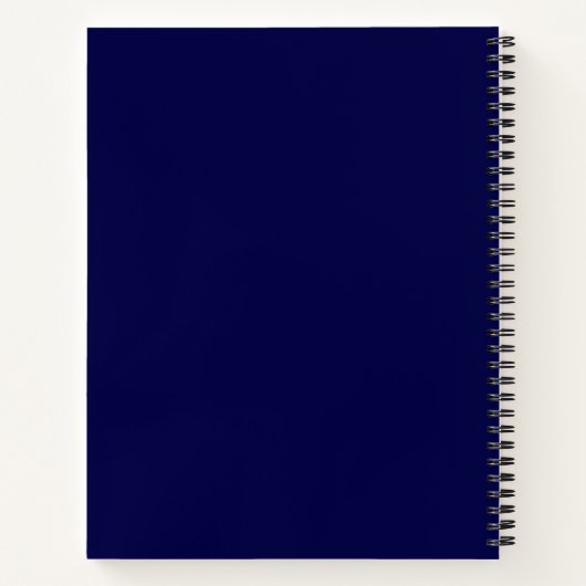 Simple Navy Blue Modern Professional Notitieboek (Achterkant)