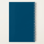 Simple Navy Blue Persoonlijke naam Notitieboek (Achterkant)
