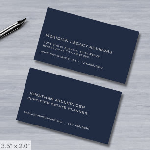Simple Navy Blue Visitekaartje