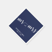 Simple Navy Blue Wedding Napkins Servetten (Hoek)
