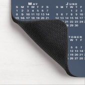 Simple Navy Blue White 2022 Calendar Company Name Muismat (Hoek)