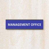 Simple Navy Management Office Deurbordje (Voorkant)