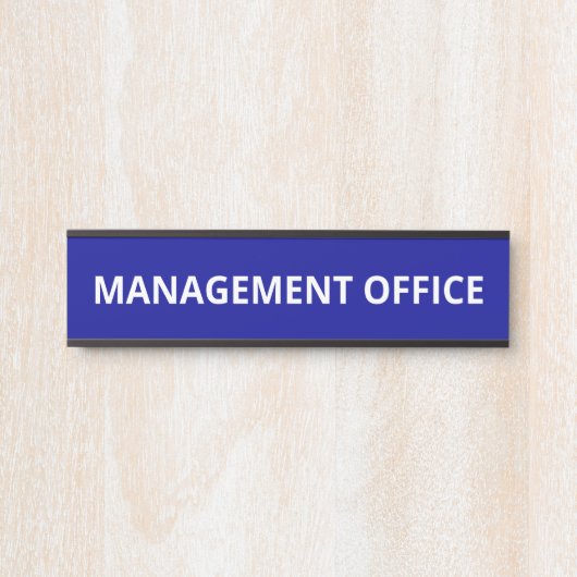 Simple Navy Management Office Deurbordje (Voorkant)
