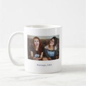 Simple Navy Minimalist Photo Text Keepsake Koffiemok (Links)