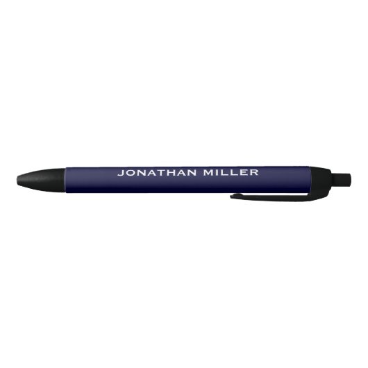 Simple Navy Typographic Zwarte Inkt Pen (Bodem)