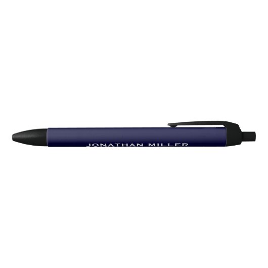 Simple Navy Typographic Zwarte Inkt Pen (Bovenkant)