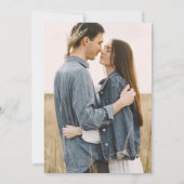 Simple Navy Typography Wedding Photo Kaart (Achterkant)