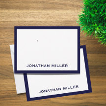 Simple Navy White Typographic Name