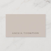 Simple Neutral Beige Professional QR Code Visitekaartje (Voorkant)