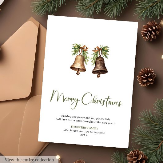 Simple Neutral Editable Holiday Christmas Greeting Feestdagenkaart