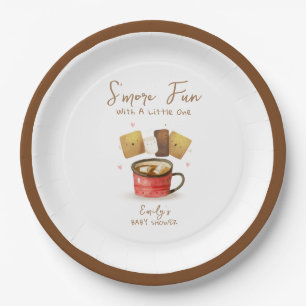 Simple Neutral S'more Fun Herfst Baby shower Papieren Bordje