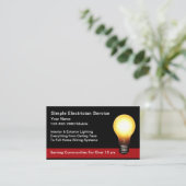 Simple New Electrician Service Business Cards Visitekaartje (Staand voorkant)