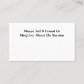 Simple New Electrician Service Business Cards Visitekaartje (Achterkant)