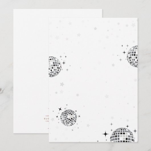 Simple New Year's Eve Invitation  Kaart (Voorkant / Achterkant)