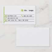 Simple Newsprint Limoen Color Visitekaartje (Voorkant / Achterkant)