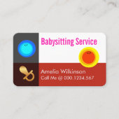 Simple Night and Day Babysitting Service Visitekaartje (Voorkant)