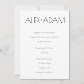 SImple noemt trouwuitnodigingen Kaart (Voorkant)