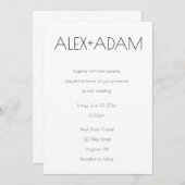 SImple noemt trouwuitnodigingen Kaart (Voorkant / Achterkant)