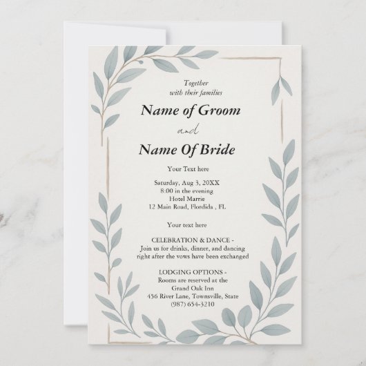 Simple not complicated Wedding invitation Kaart (Voorkant)