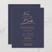 Simple Nuestra BODA Spain Weddenschapstekst Inv (Voorkant / Achterkant)