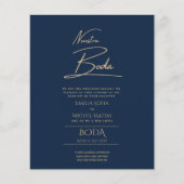 Simple Nuestra BODA Spain Weddenschapstekst Inv Flyer (Voorkant)