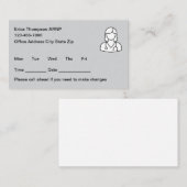 Simple Nurse Practitioner Appointment Cards Afsprakenkaartje (Voorkant / Achterkant)