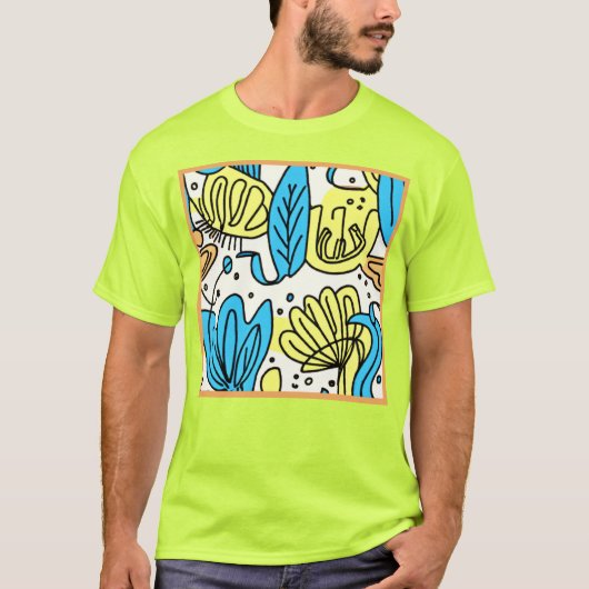 Simple Ocean Patterns Art T-shirt (Voorkant)