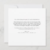 Simple Old Money Elegant Photo Wedding Square Bedankkaart (Achterkant)